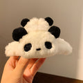 Plush cat hairpin white-11cm