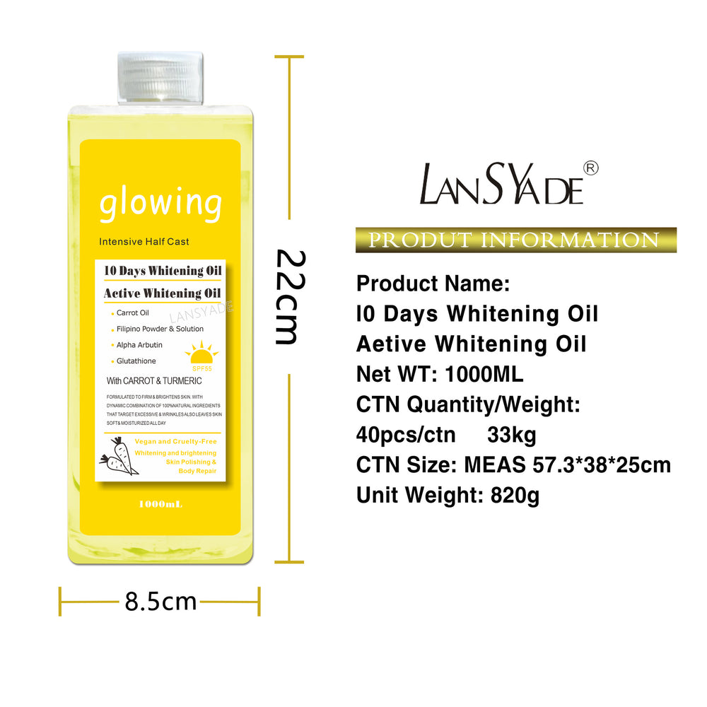 vc oil facial and body blackening massage oil massage full body spa brightening and glowing oil 1000ml essential oil