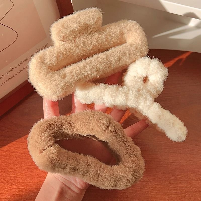 Stuffed gripper female fall and winter large hair clip classy sense ins shark clip hair volume multi-plate hair clip headwear hair accessories