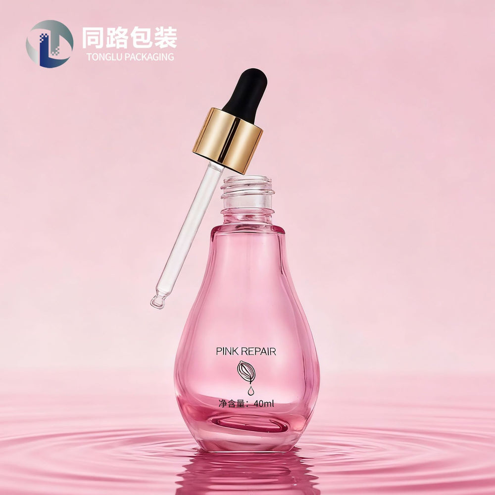 Ready-to-ship 40ml thick-bottom glass serum bottles, essential oil dropper dispensing bottles, transparent essential oil bottles - direct from the manufacturer