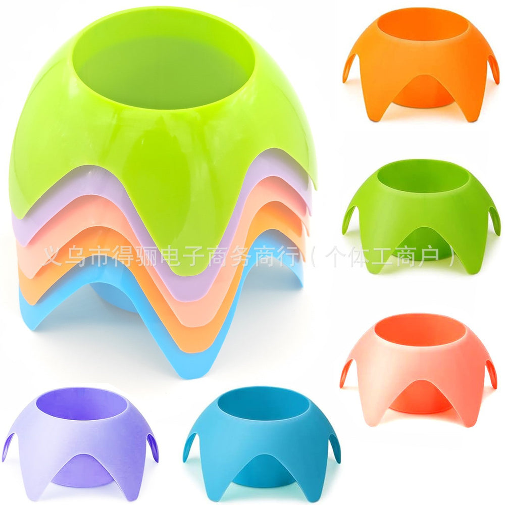 Beach cup coasters - traveler's essential outdoor organizer tray - plastic cup holder - 5-pack - cross-border hot seller