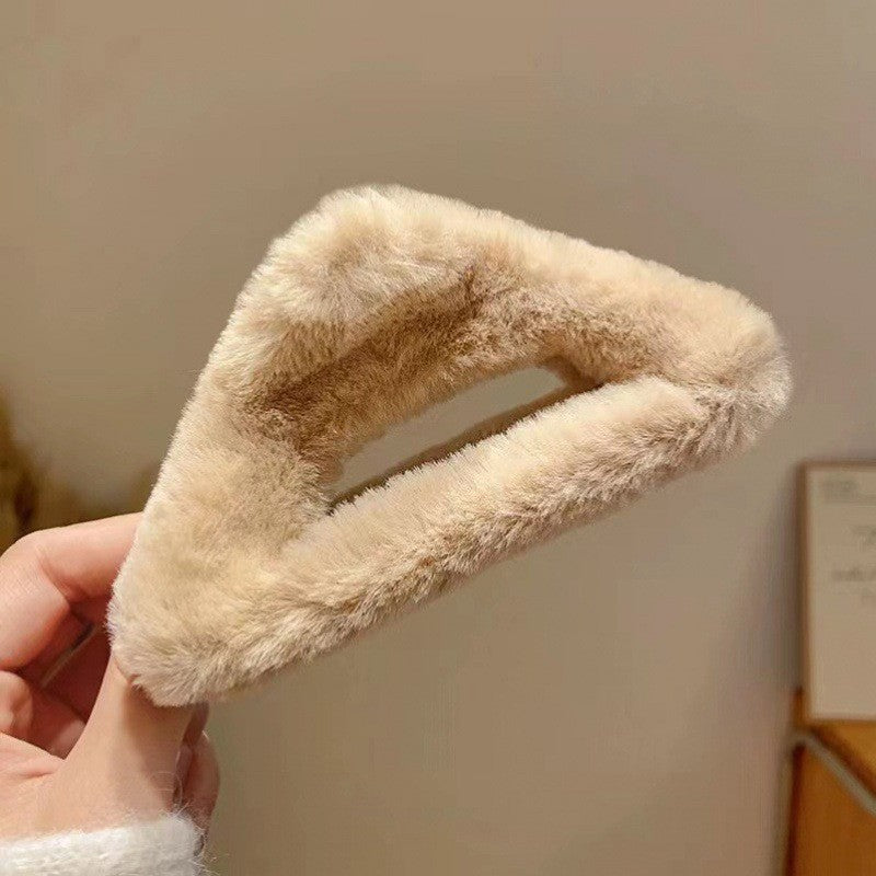 Stuffed gripper female fall and winter large hair clip classy sense ins shark clip hair volume multi-plate hair clip headwear hair accessories