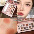 Capel twelve-color oil painting style eyeshadow palette - shimmer, matte, fine glitter, brown, low saturation earth tone eyeshadow