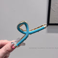 Colorful oil dripping korean cross-border fashionfashioncasual pencil classy women's back of the head shark multi-color hair grip