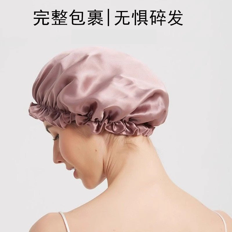 Wig packaging double layer wig shower cap silk cap satin hair cap anti-hair loss headgear lace nightcap