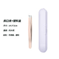 Pink 96 angled tweezers + plastic case