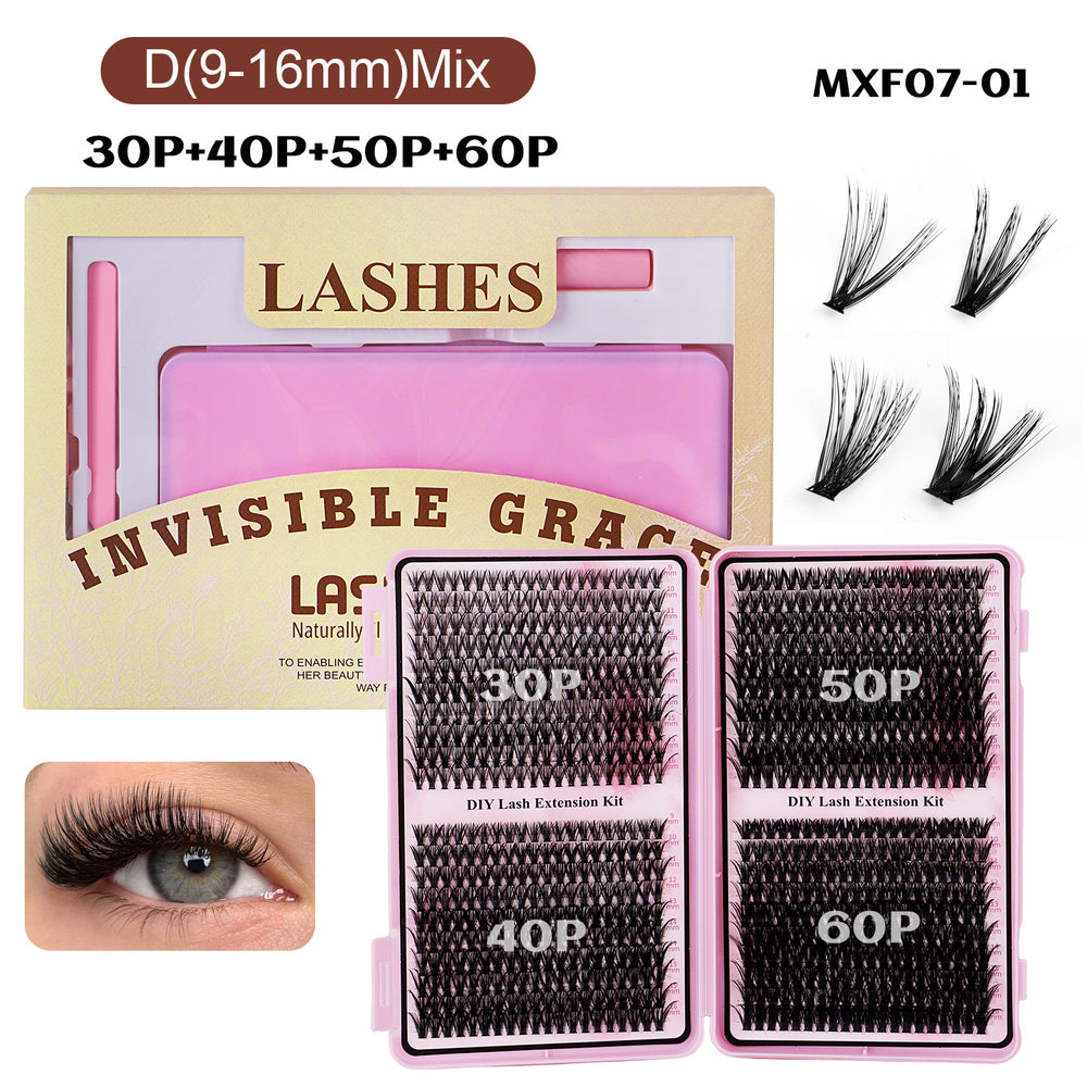 eyelash book set 40p exportdiy european and american thick extended cluster false eyelashes lash cluster