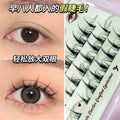 Jonbos lazy girl trilogy false eyelashes - natural & realistic sunflower, wheat stalk, and tower tip single cluster lashes (glue-on)