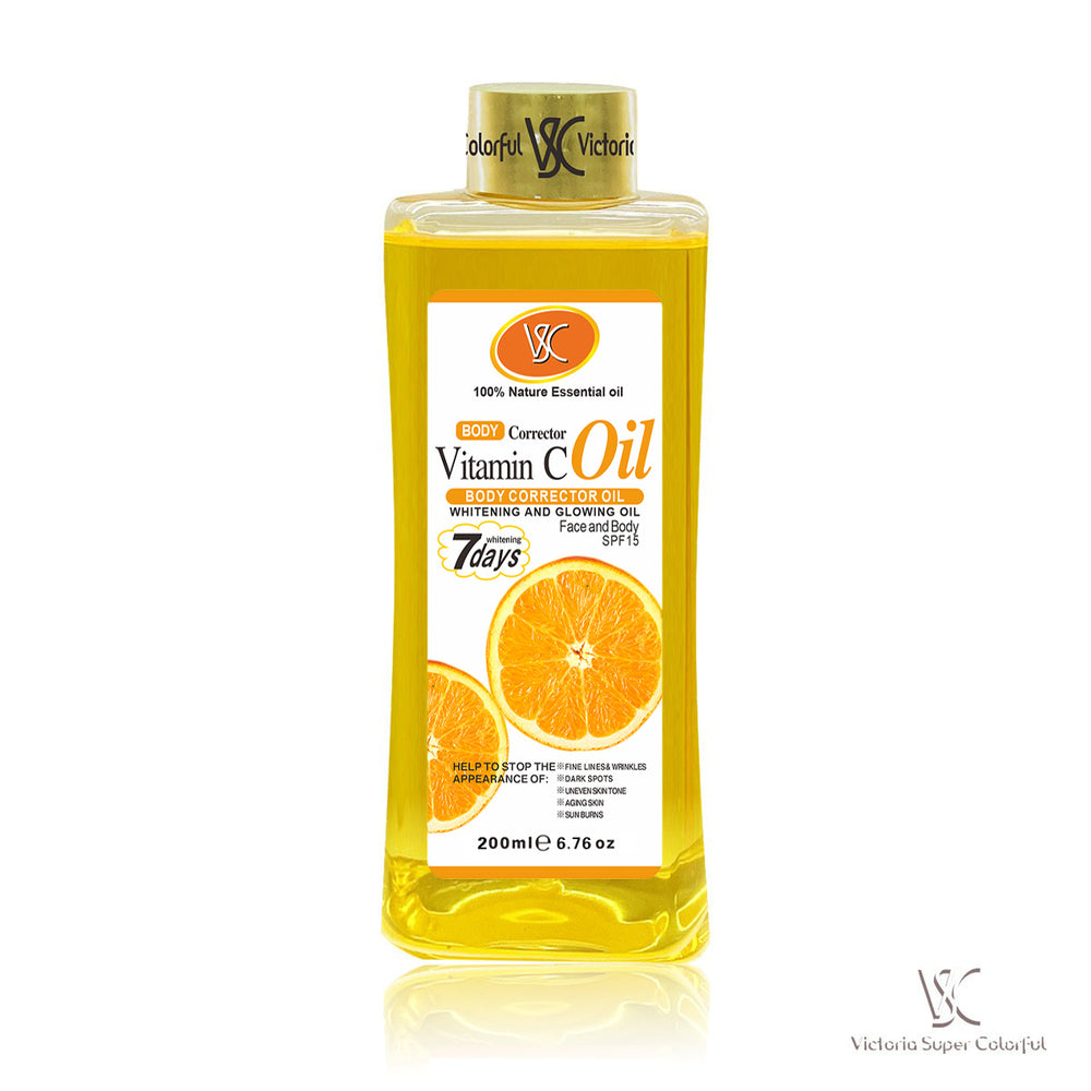 7-day repair and brightening vc essential oil, moisturizing and meridian-tongue turmeric essential oil, whole body massage almond massage oil 200ml