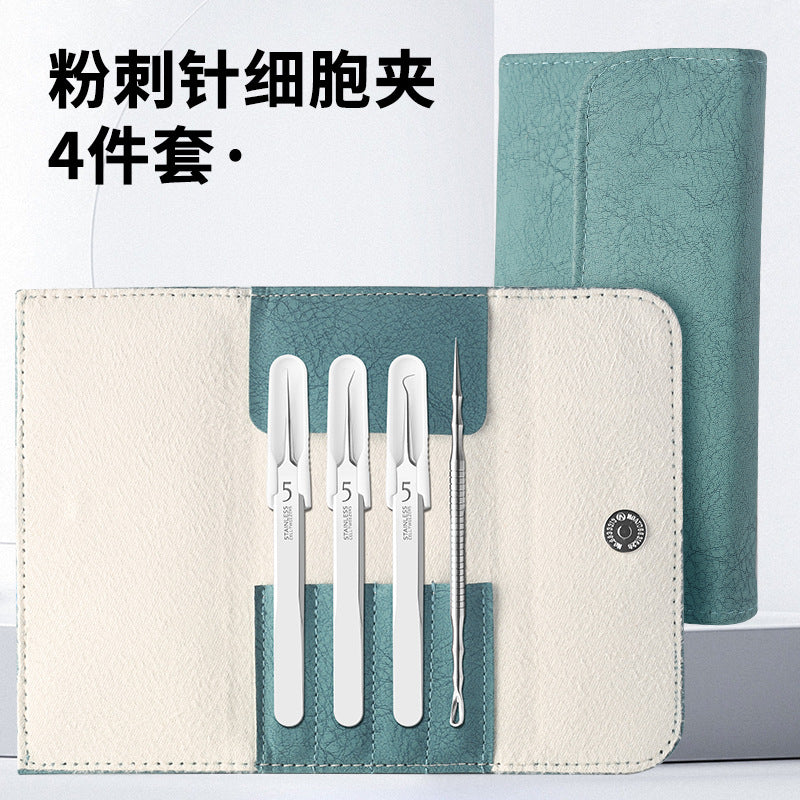 New hot-selling stainless steel acne needle acne clip suit cell clip acne needle suit beauty tool wholesale