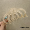 39# glossy chrysanthemum clip champagne color-13cm