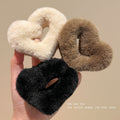 Maillard heart stuffed small gripper female fall and winter half-tied hair clip headwear elegant back of the head shark clip hair gripper