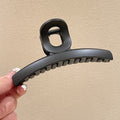 New arrivalfrenchretro pattern plastic resin summer tortoise shell elegantelegance gripper matte black one-word half arc hair gripper