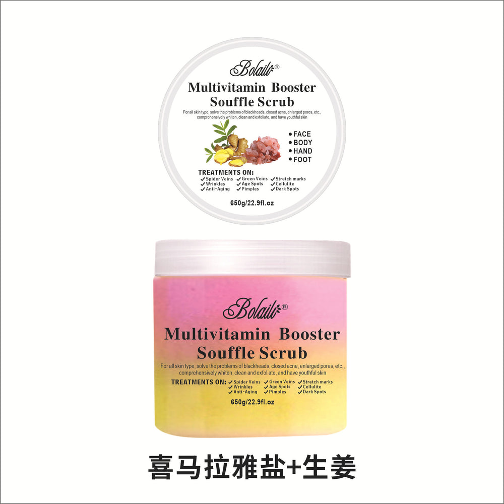 two-color flower fruit tea ice cream scrub sea salt scrub body scrub salt bath salt wet salt 650g wholesale