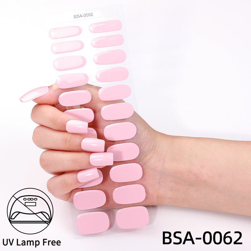 no-bake gel manicure stickers waterprooffashionpure color nail stickers no cure gel nail wraps