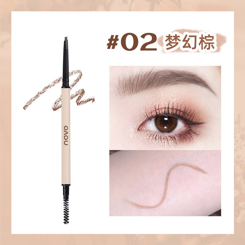 Novo finely drawn ultra-fine mist eyebrow pencil, ultra-fine head, small triangle, clear roots, wild eyebrows, waterproof, sweat-proof and non-smudge