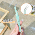 Jonbos false eyelash tweezers - eyelash extension tweezers for beginners - gold feather tip - professional lash technician tool
