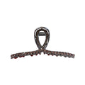 Classy black rhinestone gripper, golden pearl hairpin, back of head hairpin, large shark clip hair accessories for women