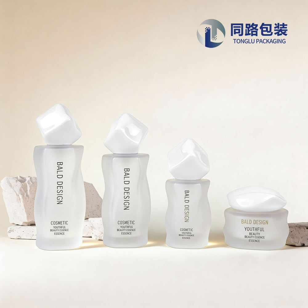 Manufacturer supplies cosmetic glass bottle suit packaging material 120ml lotion essential oil bottle 30g cream dispensing glass bottle