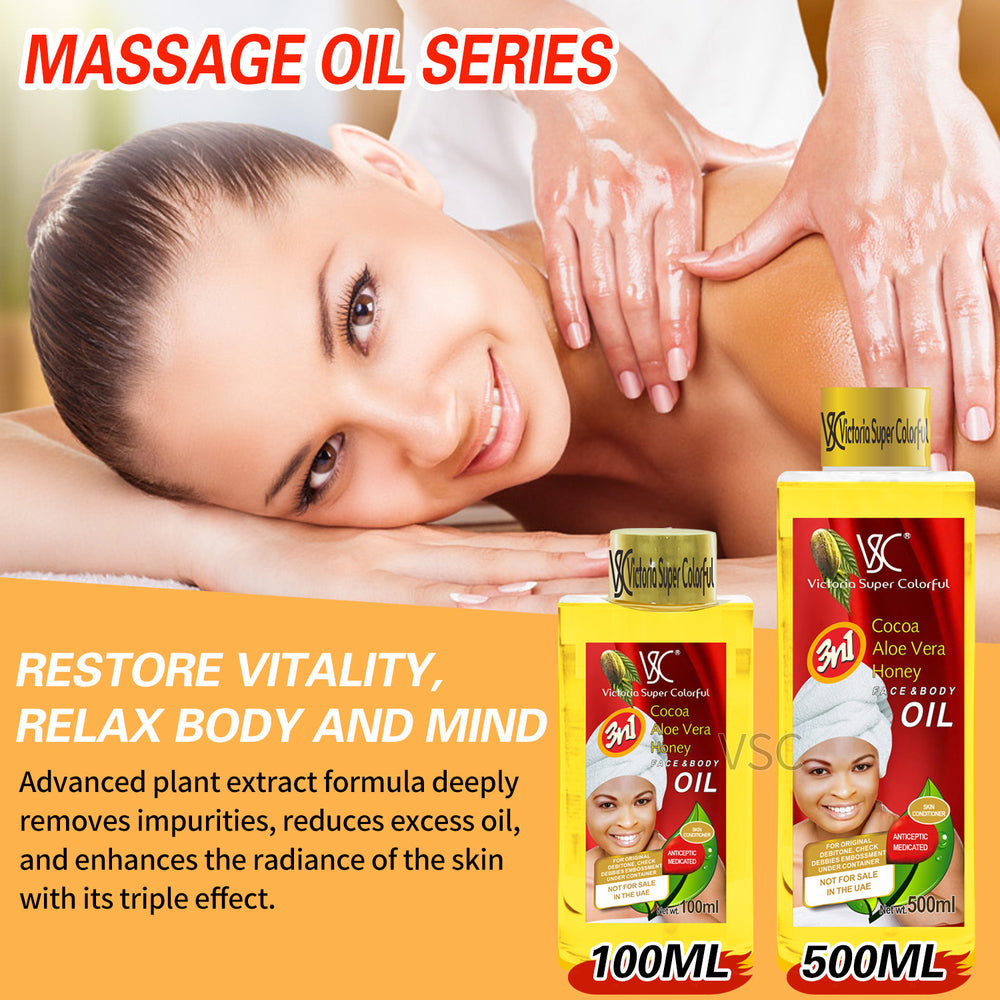 cocoa aloe honey essential oil 100ml, massage oil 500ml - facial, body, and full body massage - wholesale