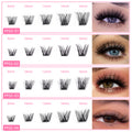 false eyelashes 10 rows d volume fluffy grafted segmented eyelashes hot melt single cluster hair qingdao factory wholesale