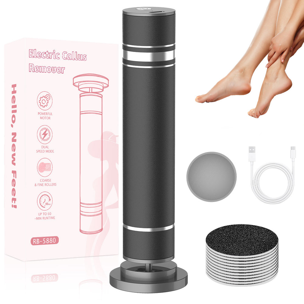 New electric foot file - automatic callus remover & foot care tool with adjustable speed