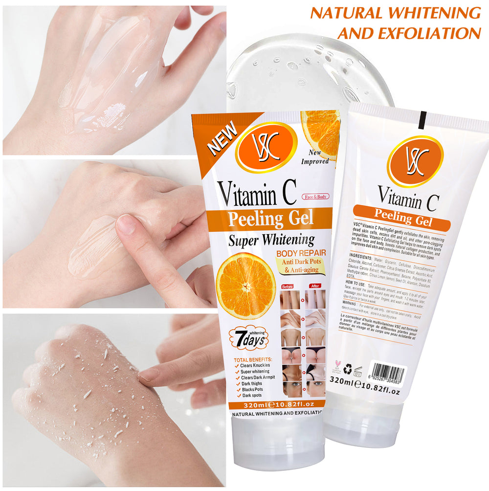 vc exfoliating dead skin gel whole body facial scrub cleansing peeling gel vitamin c peeling gel