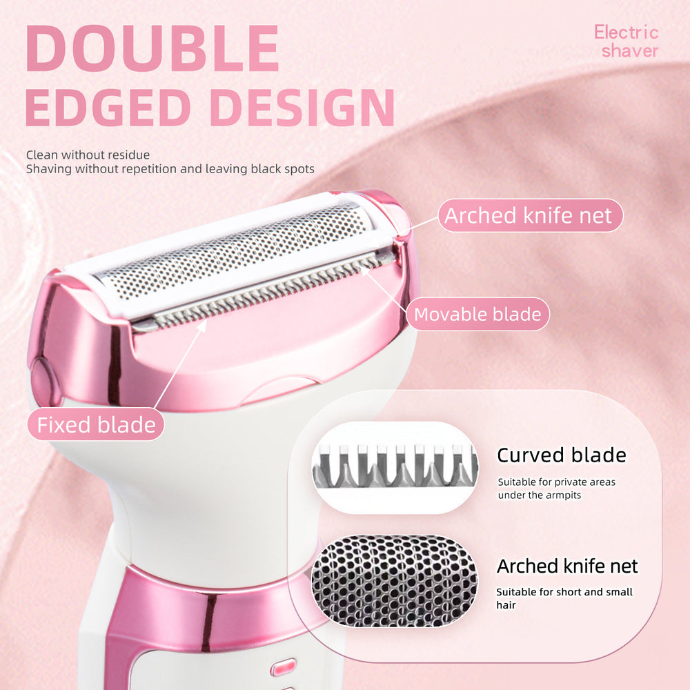 Multifunctional electric hair trimmer - 5-in-1 digital display hair clipper for women's body and intimate area hair removal
