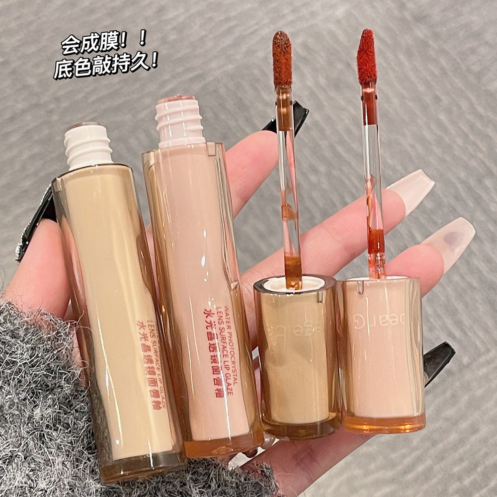 Gege bear gege bear water-glossy crystal lens lip glaze moisturizing, quick-drying, film-forming, waterproof, non-fading