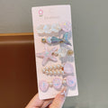New ocean series mermaid princess hair accessories - starfish & seashell hair clips, cute kids' bang clips, alligator clips