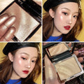 Makeup hojo stereo high-gloss contouring palette, fine shimmering diamonds, face brightening, high-gloss powder, mashed potatoes, high-gloss cream