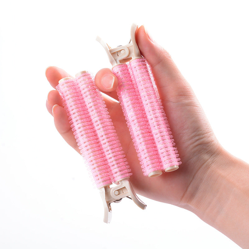Popular korean style lazy air bangs curl hair root styling fluffy clip self-adhesive hair curl hair clip wholesale