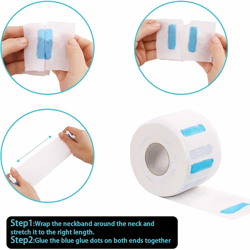 Disposable hair cutting neck strips - salon hairdressing neck protection - non-stick barber shop tools