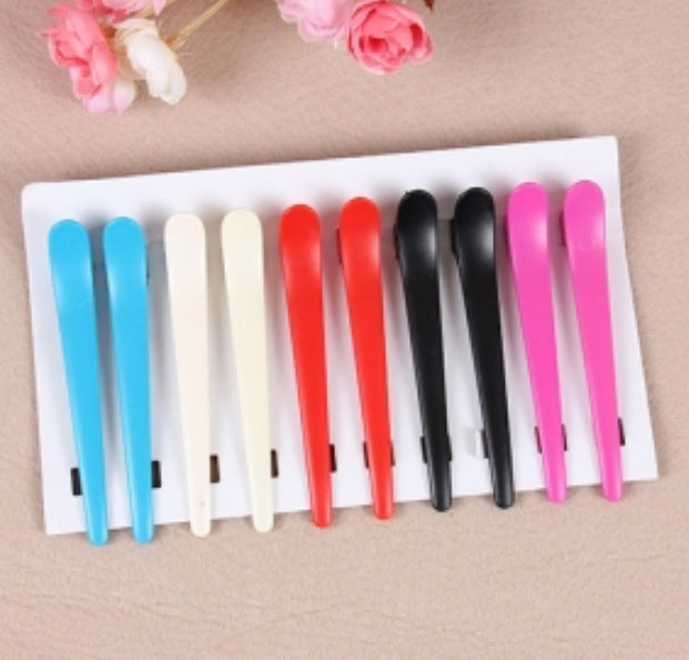 Hair salon colorful duckbill clip one-word clip hair partition metal partition clip hair positioning clip wholesale