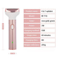Women's shaver - 4-in-1 razor for underarms, intimate areas, pubic hair, nose hair, and eyebrow trimming - wet & dry use