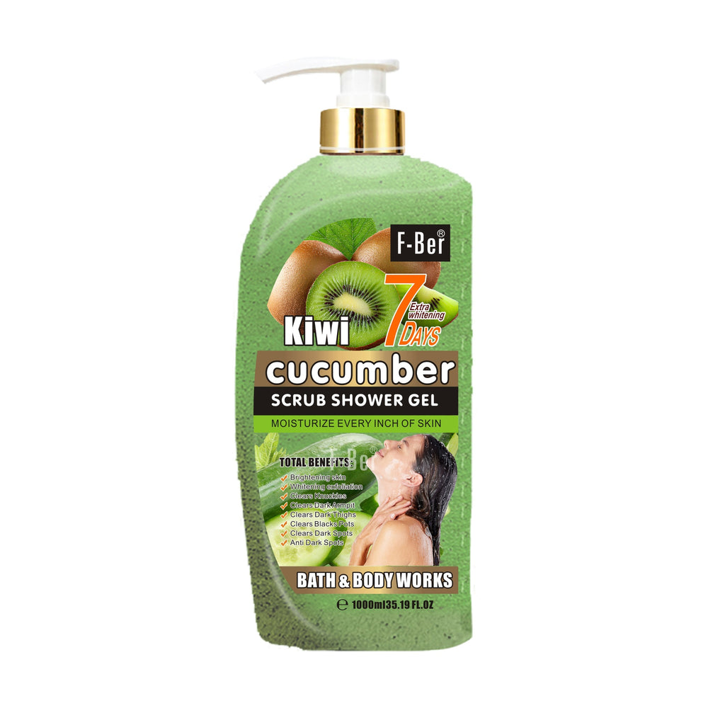 fruit scrub shower gel - moisturizing, deep cleansing, brightening carrot body wash 1000ml - for international trade