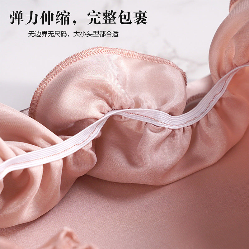 Wig packaging double layer wig shower cap silk cap satin hair cap anti-hair loss headgear lace nightcap