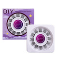 Segmented false eyelashes without glue, single cluster of hard stems can support double eyelids, european and american slender comic eyelashes glue style