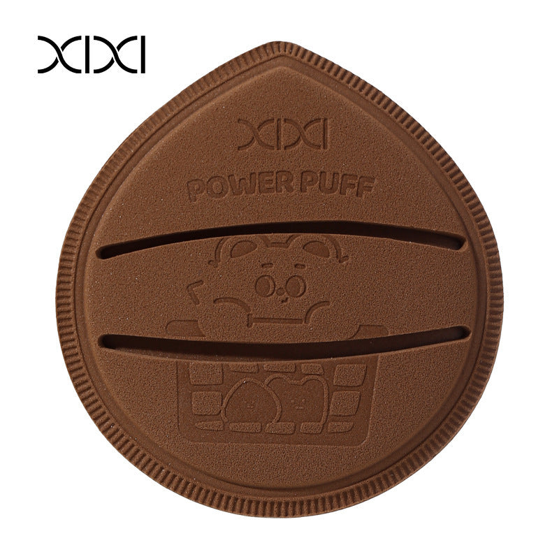 Xixi dudu round bear high elastic powder puff soft powder bottom liquid special dry and wet dual-use not easy to eat powder makeup sponge