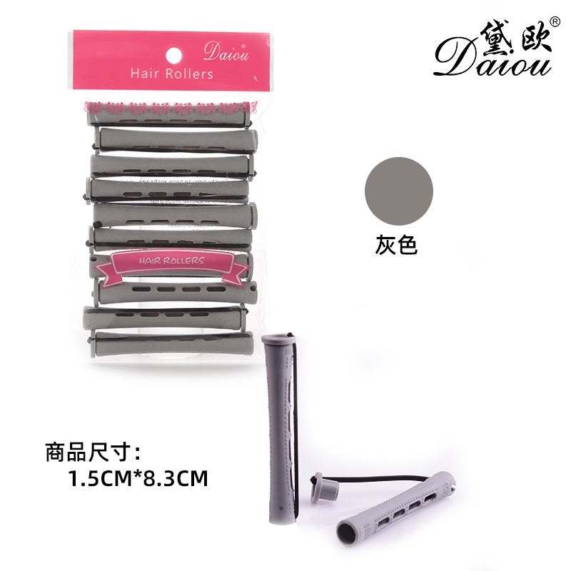 American cold perm bar, curling bar, curling iron, plastic perm rubber band, hairdressing tool, covered hair roll, in stock wholesale