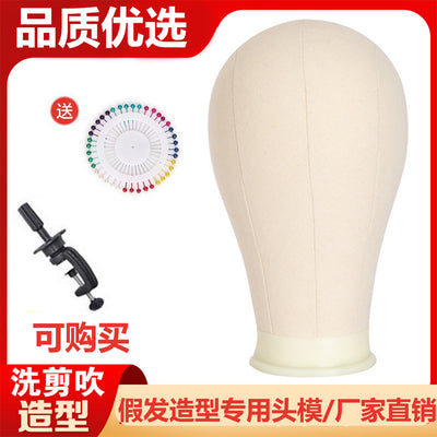 Canvas head mold model head can be inserted into the needle wig holder placement rack cloth model head for styling factory direct sales