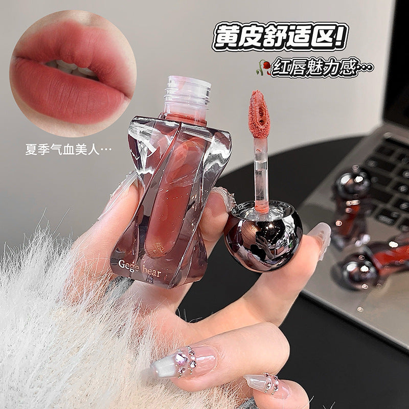 Gege bear soft light mousse lip mud velvet matte matte non-stick cup student pseudo-no makeup whitening lip glaze