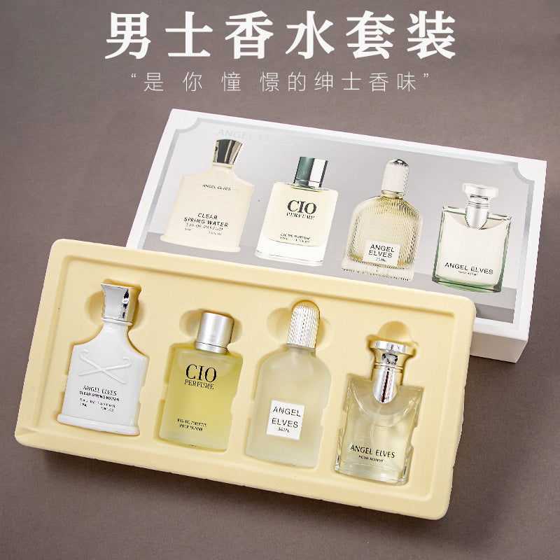 Ideal boy perfume sentiment white tea fragrance and mountain spring ideal mountain residence men's perfume four-piece set export best selling wholesale