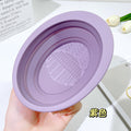 Jonbos makeup brush cleaner - cleans brushes, puffs, and beauty blenders - collapsible silicone washing bowl
