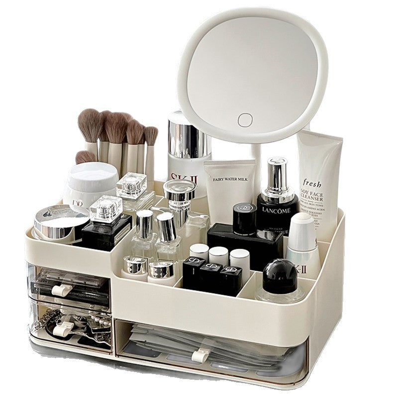 Bedroom vanity mirror desktop makeup mirror dressing table desktop storage large capacity plastic for home home table mirror