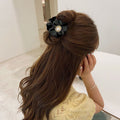 Japanese and korean hair accessories, gripper headwear, casualelegantgirl, back of the head, hair chuck, flower pearl shark clip