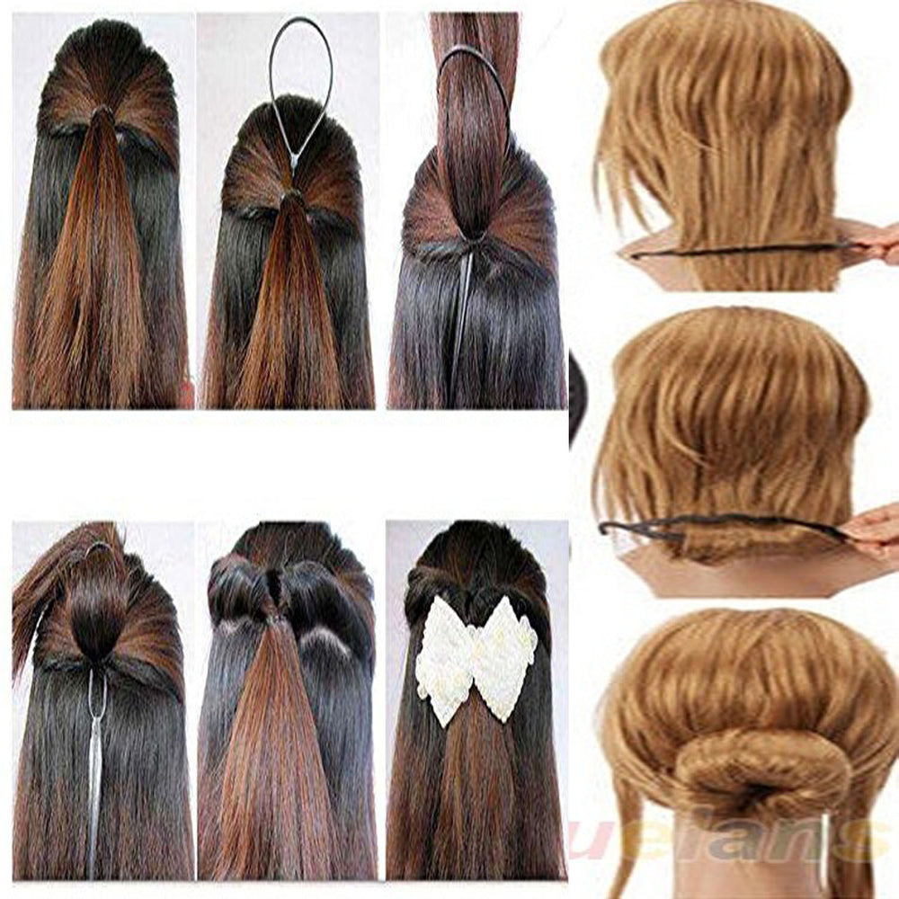 Korean style fashion hair styling tools four-piece set: hair pulling pins, hair twisting tools, and hair accessories - hot seller for $2 stores