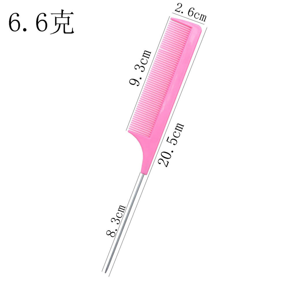 Pointed tail comb, hair pulling needle, pattern hair curler suit, hair braiding tool, steel needle comb, ball head hairdressing styling supplies