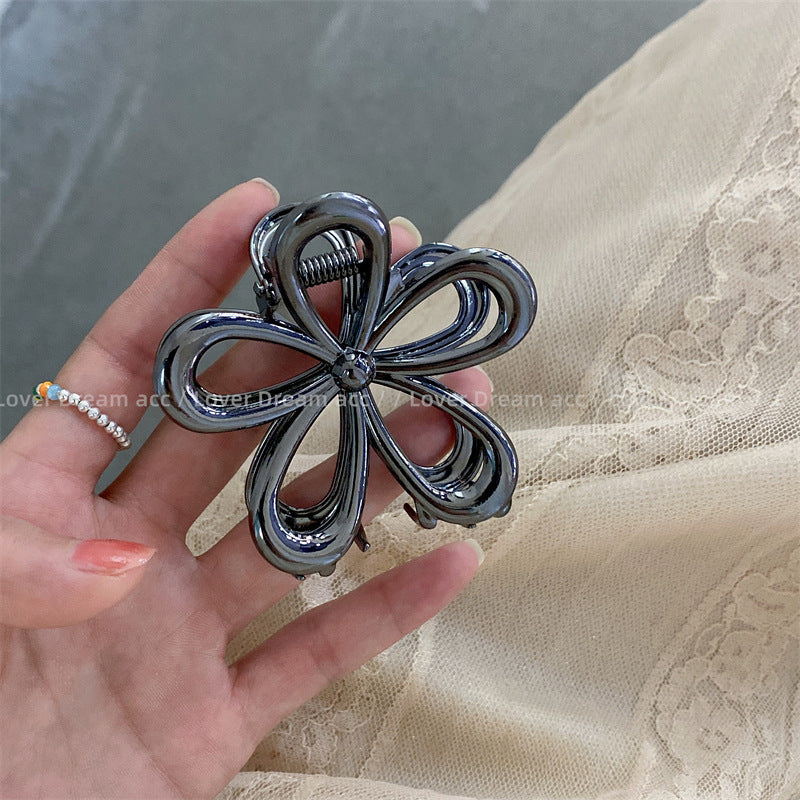 Casual metal flower gripper k-styleeleganteasiest for match hair shark clip back head hairpin hairpin headwear wholesale