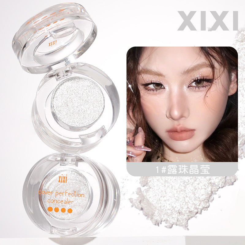 Xixi broken star fireworks highlight eyeshadow pearlescent sparkling silky silky brightening polarized mashed potato single color eyeshadow
